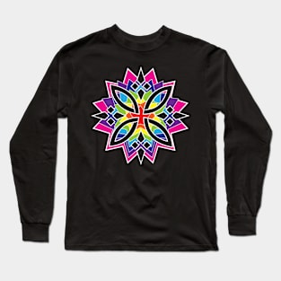 Stars Multicolor Design Long Sleeve T-Shirt